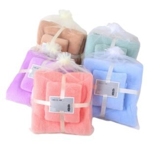 BTS-2-Coral Fleece Bath Towel Set